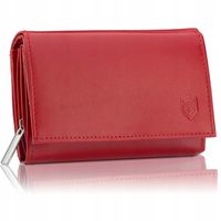 Praktyczny Pojemny Skórzany portfel damski STEVENS RFID skóra mały Q1