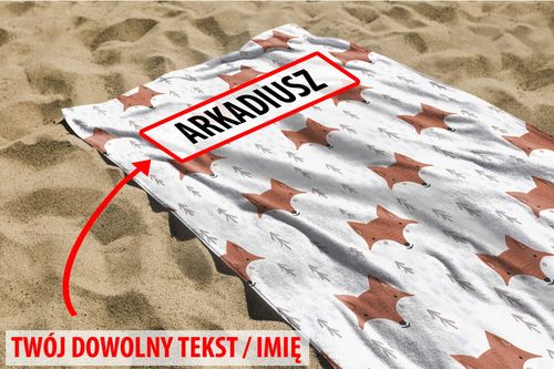 RĘCZNIK Liski z twoim dowolnym tekstem 140x75cm 038G na Arena.pl