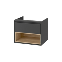 Tuto szafka wisząca 60 cm podumywalkowa  1 szuflada, szary/dąb