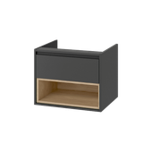 Tuto szafka wisząca 60 cm podumywalkowa  1 szuflada, szary/dąb