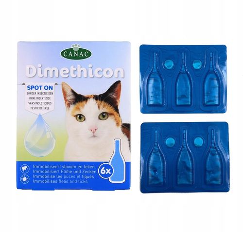KROPLE NA KLESZCZE I PCHŁY DLA KOTA ZESTAW 6 SZTUK DAWEK PRZECIW KLESZCZOM na Arena.pl