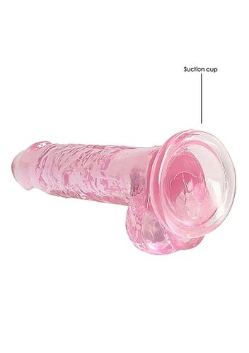 7"" / 18 Cm Realistic Dildo With Balls - Pink na Arena.pl