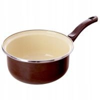 Rondelek EMALIOWANY rondel garnek z długim uchwytem tradycyjny 16 cm 1L