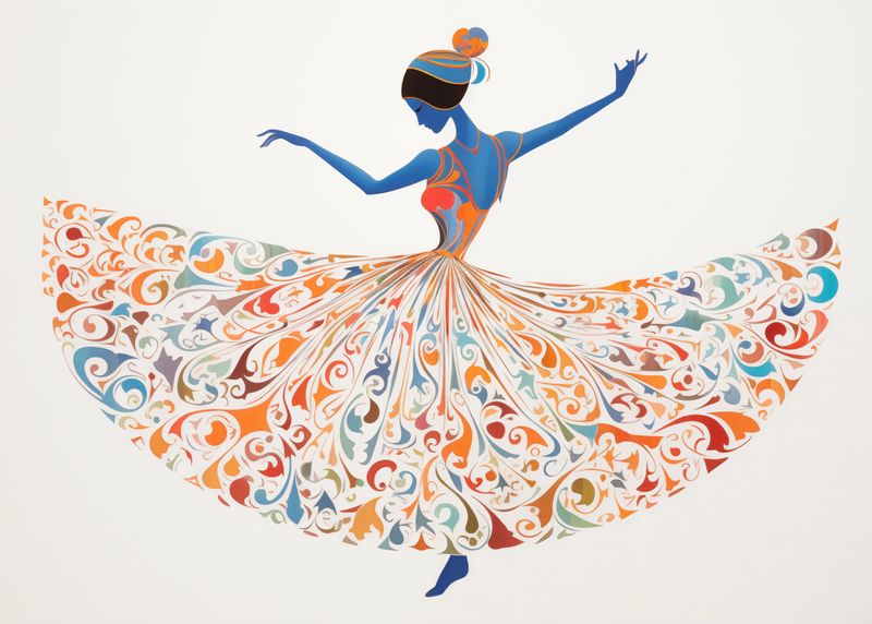 Plakat 70x50cm Wirująca Balerina zdjęcie 1