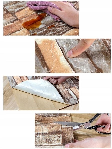 PANELE 3D ŚCIENNE SAMOPRZYLEPNE CEGŁA TAPETA #2 zdjęcie 5