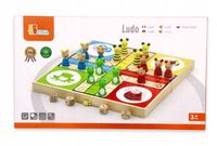 DREWNIANA GRA PLANSZOWA LUDO CHIŃCZYK FIGURKI FAMILIJNA RODZINNA