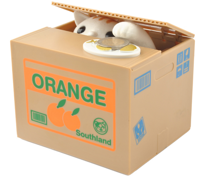 SKARBONKA KOTEK KOT INTERAKTYWNA AUTOMAT MIAUCZY ZŁODZIEJASZEK ZABAWKA zdjęcie 2