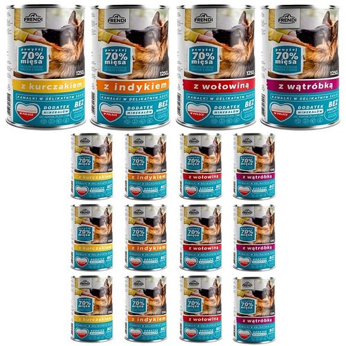 Frendi dla psa Mix smaków 16 puszek 1250 g na Arena.pl
