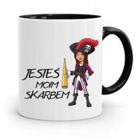 Kubek Czarny Dla Chłopaka Jesteś Moim Skarbem Z Nadrukiem Ze Zdjęciem
