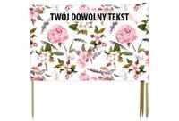 PARAWAN PLAŻOWY Piwonie z indywidualnym napisem 5 PANELI 67.5