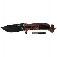 NEO NÓŻ SURVIVALOWY SKŁADANY WIELOFUNKCYJNY 6W1 + KRZESIWO 22CM 63-107