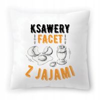 Poduszka Dla Ksawerego Na Urodziny Ze Zdjęciem Na Prezent Biała 40X40 Cm