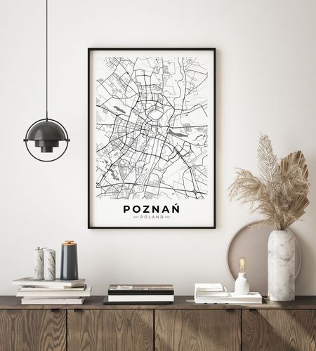 Plakat plan miasta Poznań 50x70 cm na Arena.pl