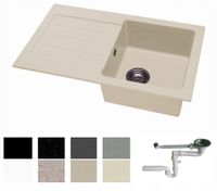 ZLEW ZLEWOZMYWAK 8 kolorów GRANIT 76x44 + SYFON