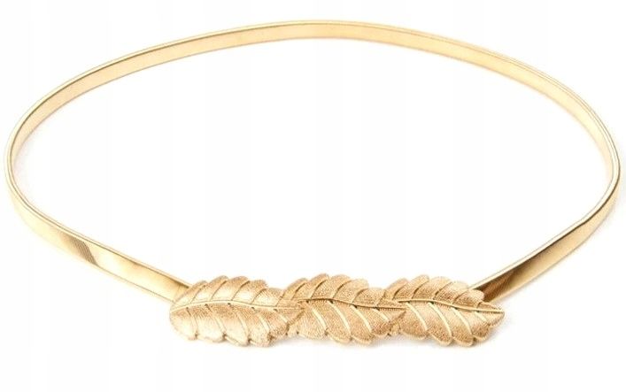 Pancerka Damski Pasek Listki Sprężyna Snake Metal zdjęcie 6
