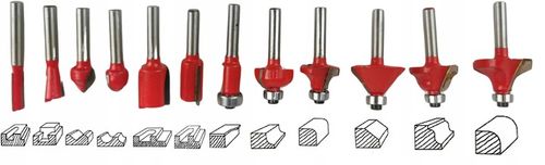 FREZARKA GÓRNOWRZECIONOWA DO DREWNA Z ZESTAWEM FREZÓW na Arena.pl