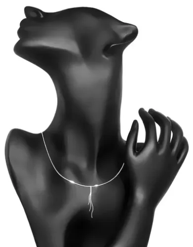 NASZYJNIK SREBRNY ŁAŃCUSZEK WISIOR LINKA ŻMIJKA SREBRO 925 DIAMENTOWANY 50c na Arena.pl