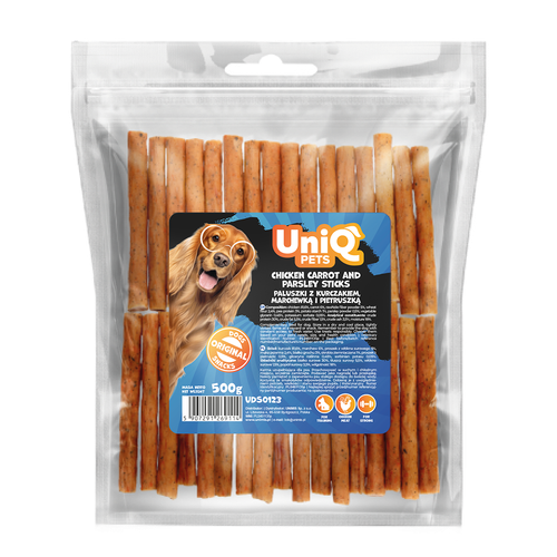 Smaczki dla psa paluszki z kurczakiem, marchewką i pietruszką 500g CHEWY na Arena.pl