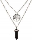 Naszyjnik choker tree srebrny BLACK GEM łańcuch