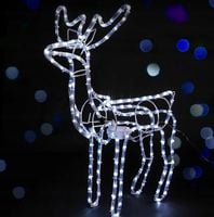 RENIFER LED ŚWIECĄCY OZDOBA ŚWIĄTECZNA ZEW LAMPKI RUCHOMA GŁOWA