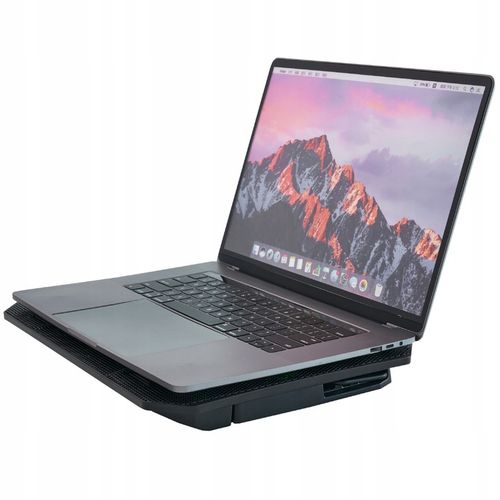 PODSTAWKA CHŁODZĄCA POD LAPTOPA 12-17 CZARNA REGULOWANA PODKŁADKA LED Z USB na Arena.pl