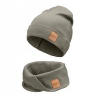 Czapka i komin niemowlak zestaw prążek 36 - 40 XS