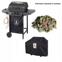 Grill gazowy HALIFAX z KAMIENIAMI LAWY i POKROWCEM Activa - 11993