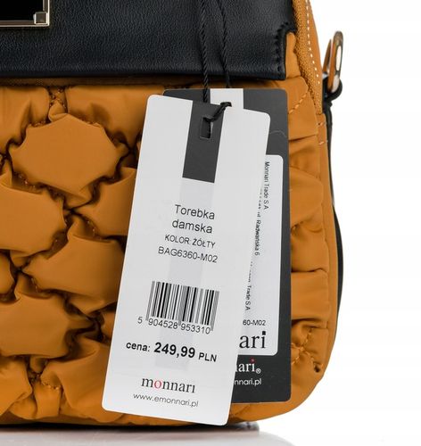 TOREBKA NA RAMIĘ LISTONOSZKA MONNARI PIKOWANA SPORTOWA POJEMNA 3 KOMOROWA na Arena.pl