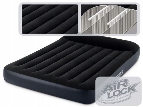 Materac Dmuchany Dwuosobowy Welurowy Łóżko Intex z Pompką MODEL 2024 na Arena.pl