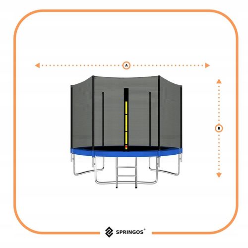 SIATKA DO TRAMPOLINY 10FT 300/305/312 cm ZEWNĘTRZNA MOCNA NA 6 SŁUPKÓW NÓG na Arena.pl
