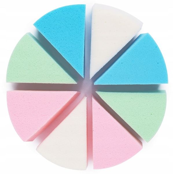 Gąbka do Makijażu Blender do Podkładu Trójkąty Ścięte Zestaw 8 szt zdjęcie 1