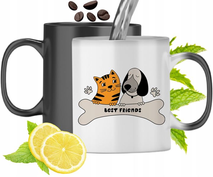 Kubek Magiczny Dla Przyjaciela Zmieniający Kolor Z Nadrukiem Ze Zdjęciem zdjęcie 1