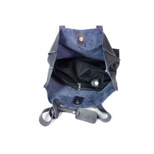 TOREBKI SKÓRZANE ZE SKÓRY NATURALNEJ SHOPPER BAG GENUINE LEATHER NA RAMIĘ A4 GRANATOWA GL46BS na Arena.pl