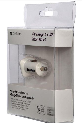 Sandberg mini ładowarka samochodowa 2xUSB 1A+2.1A na Arena.pl