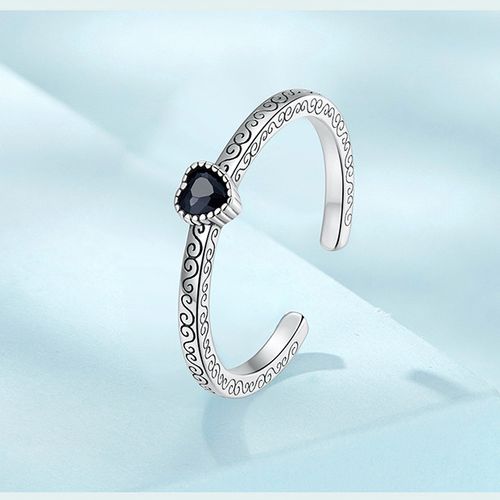 Pierścionek Srebrny 925 Z Serce Wzór Pierścionki Srebrne Regulowany Srebro na Arena.pl