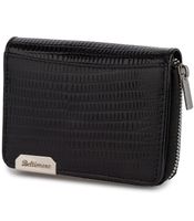 BELTIMORE portfel damski skórzany mały lakierowany kroko P255 czarny