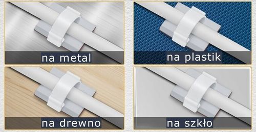 UCHWYT PRZEWODU SAMOPRZYLEPNY biały 3M 2 sztuki na Arena.pl
