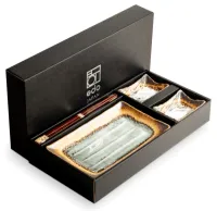 Zestaw do sushi żółto-brązowy, 6 elementów - Edo Japan