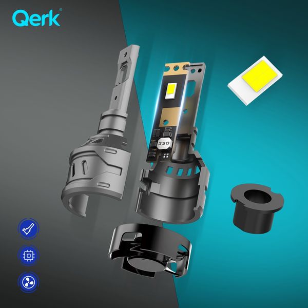 ŻARÓWKI LED H3 QERK E4 RETROFIT 120W 6000K MOCNE CANBUS ODCIĘCIE zdjęcie 8