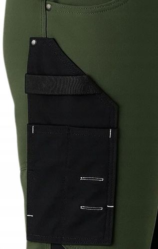 ELASTYCZNE Spodnie ROBOCZE Męskie BHP STRETCH MOCNE OCHRONNE SPANDEX KHAKI na Arena.pl