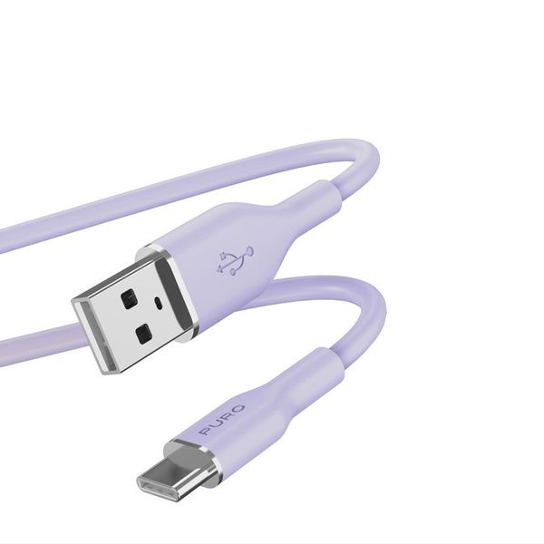 PURO ICON Soft Cable - Kabel USB-A do USB-C 1.5 m (Tech Lavender) zdjęcie 1