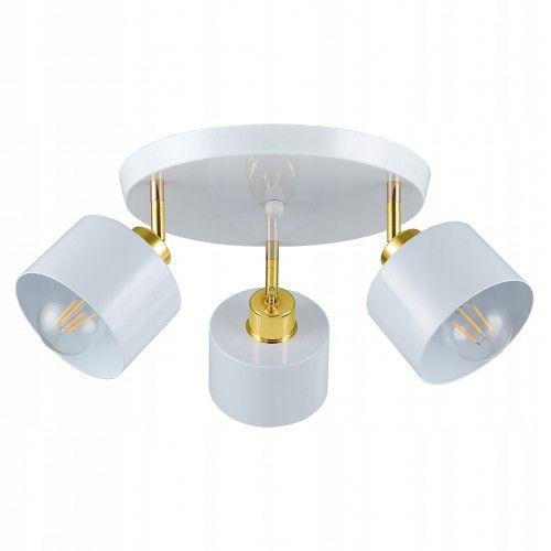 LAMPA LOFTOWA WISZĄCA LED E27 ŻYRANDOL DO SALONU BIAŁA KLOSZ zdjęcie 1