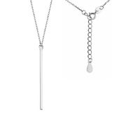 Rodowany srebrny naszyjnik podłużna ozdoba celebrytka srebro 925 Z1318N