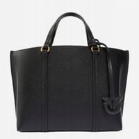 Pinko torebka shopper skóra naturalna czarny