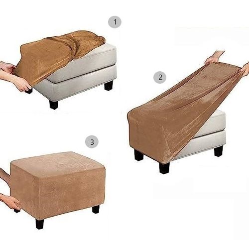 POKROWIEC NA PODNÓŻEK PUF ELASTYCZNY GŁADKI GRAFIKA FALE LINIE BIAŁY na Arena.pl