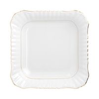 SALATERKA KWADRATOWA CHODZIEŻ IWONA B014 ZŁOTY PASEK 24 CM