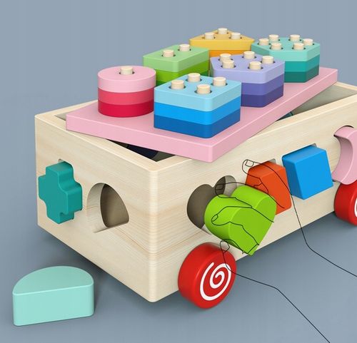 Drewniana kostka EDUKACYJNA SORTER KLOCKI 924 na Arena.pl
