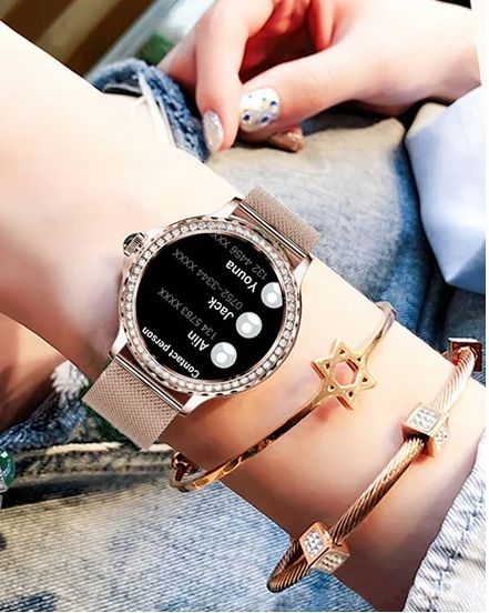 SMARTWATCH ELEGANCKI ZEGAREK DAMSKI POLSKIE MENU 2 paski zdjęcie 13