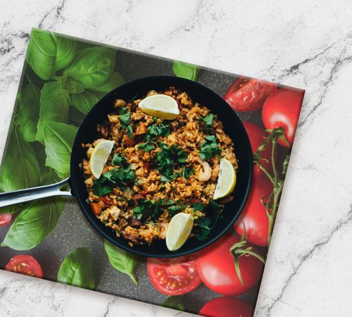 SZKLANA DESKA NA KUCHENKĘ 80x52 059B POMIDORY na Arena.pl