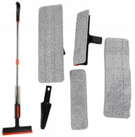 MOP DO PODŁOGI OKIEN + NAKŁADKI Z MIKROFIBRY 2w1 PŁASKI ZE SPRYSKIWACZEM